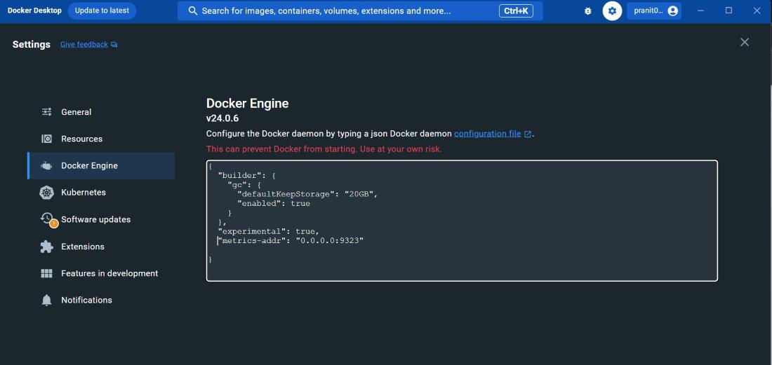 Editing docker-engine