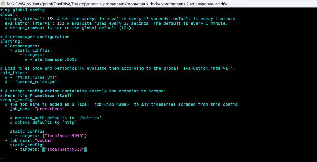 editing prometheusyml-on-windows