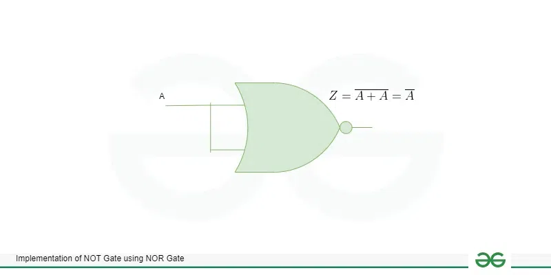NOT Gate using NOR Gate