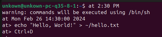 Scheduling Command to run at specific time