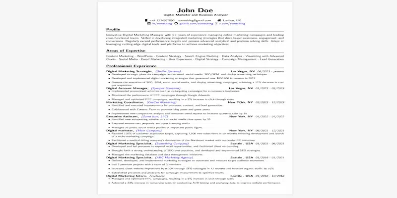 Sample CV