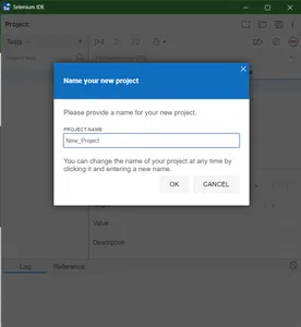 Create a new project and name your project.