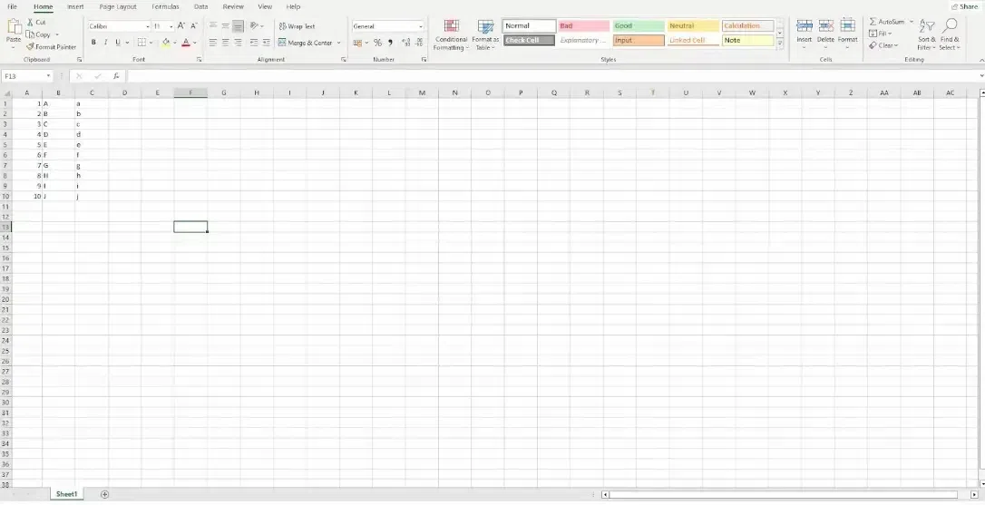 Unhide all Columns