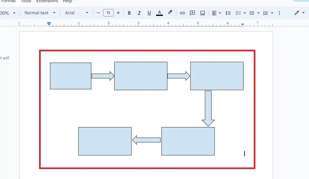 Flowchart in Google Docs
