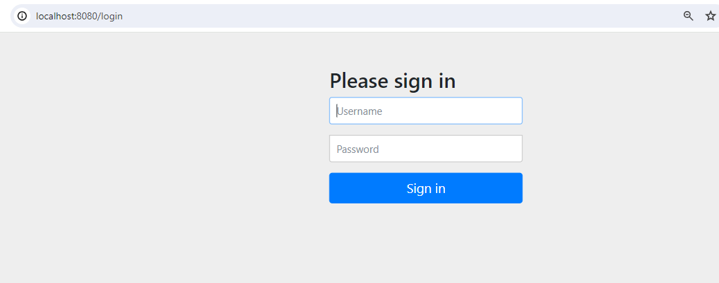 Sign in Page
