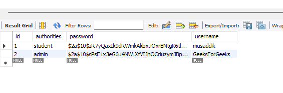 Database Information