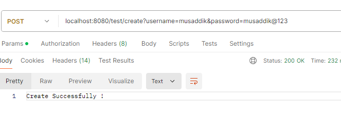 User Created Successfully