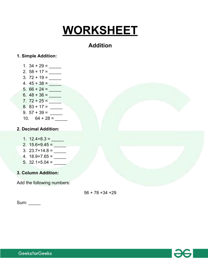 Addition-Worksheet