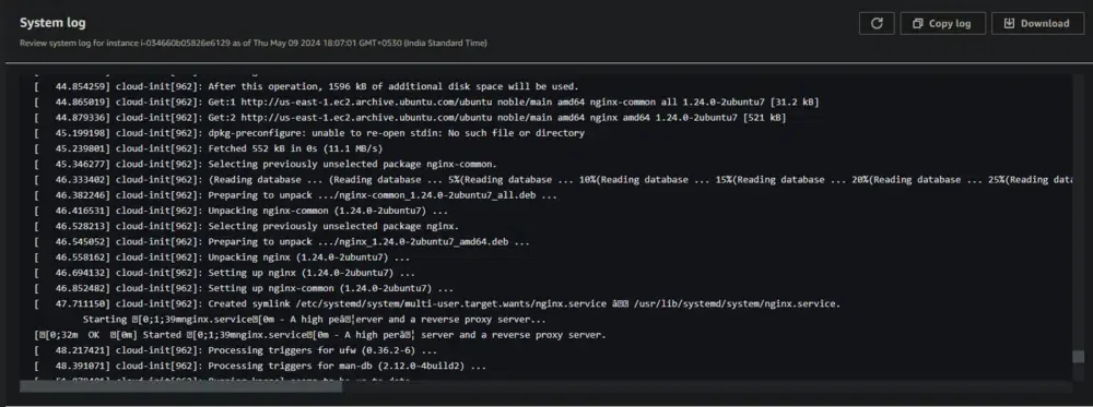 system log