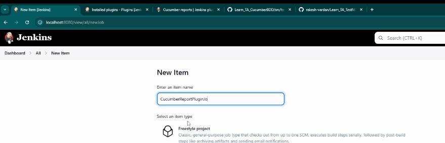 build step to execute your Cucumber project.
