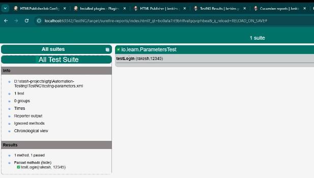 Access the HTML report