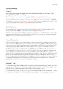 P a g e  | 2 
 
Guide structure 
Categories 
There are three major categories and one semi-major category of scenarios in Kov