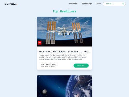 tailwind Gonewz Template