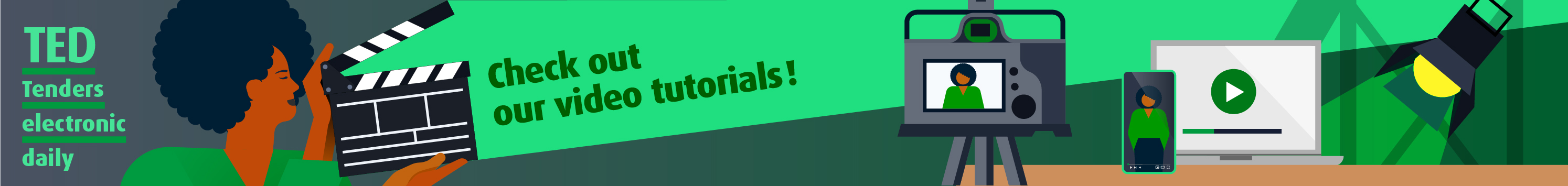this is the main banner on the front page, about video tutorials banner