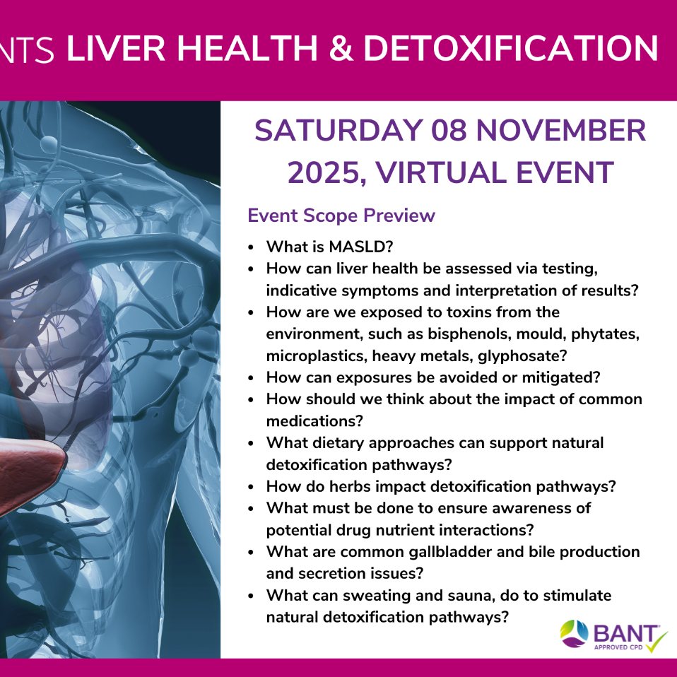 BANT Event - Liver Health, Saturday 08 November 2025, Virtual