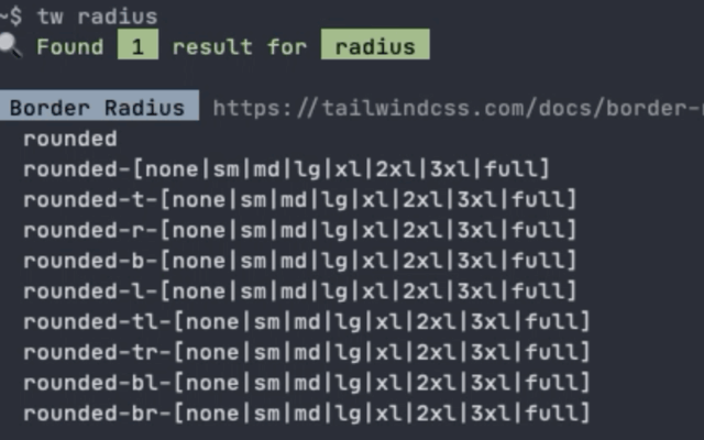 Tailwind Docs CLI