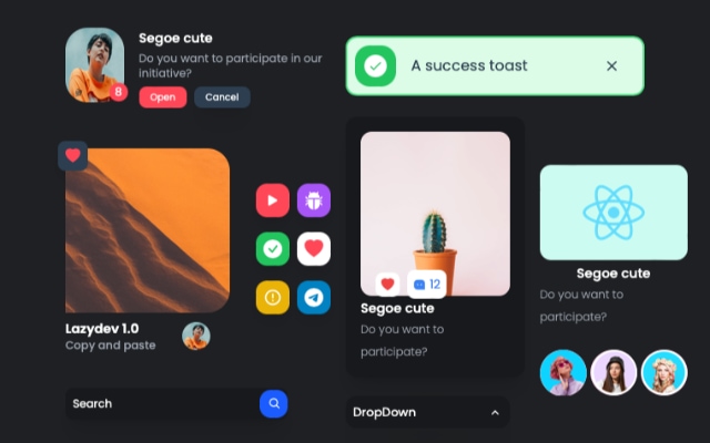 Lazydev React Components