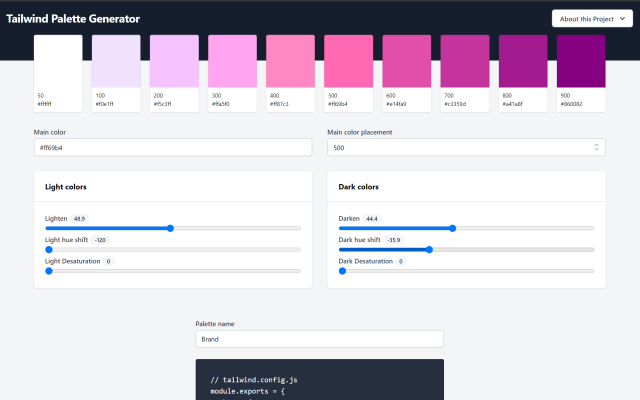 Tailwind Palette Generator