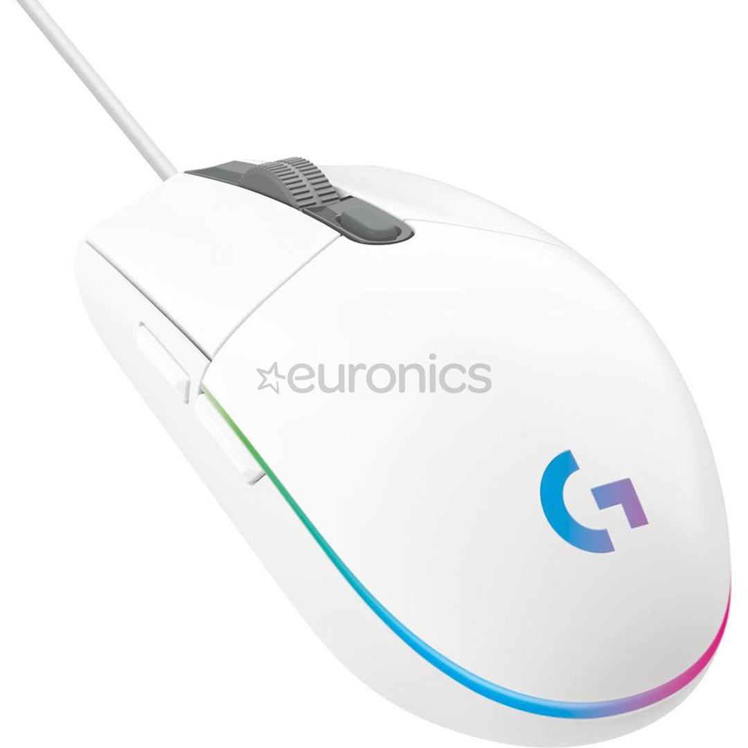 Logitech G102 LightSync, valge - Juhtmega optiline hiir