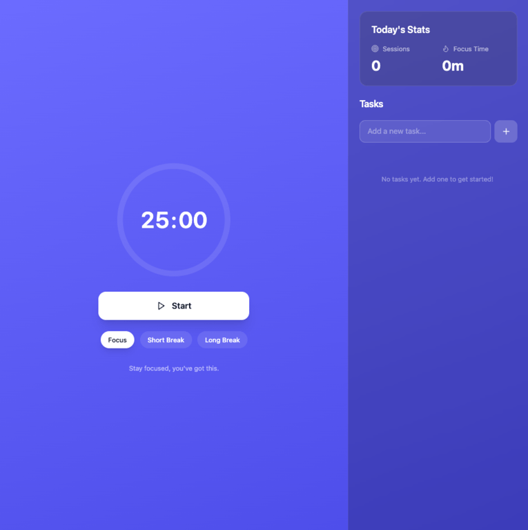 Focus timer (minimalist)