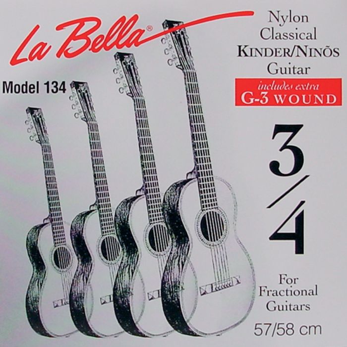 La Bella L-FG134  Gitaarsnaren 3/4 Kindergitaar