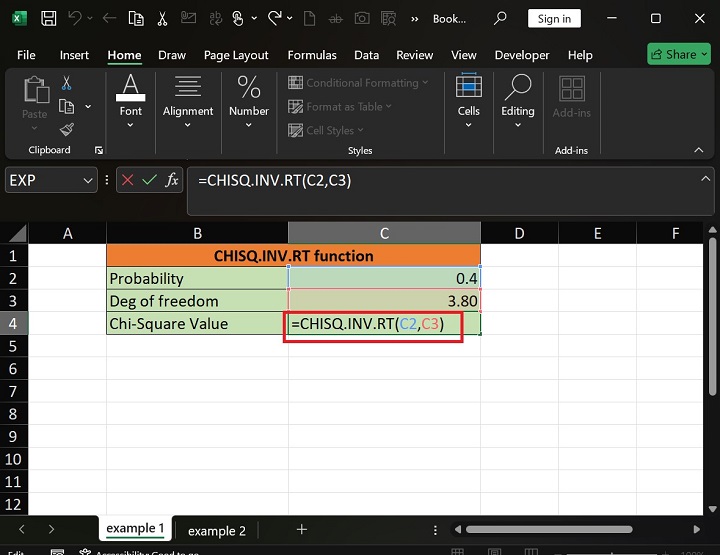 CHISQ.INV.RT Function