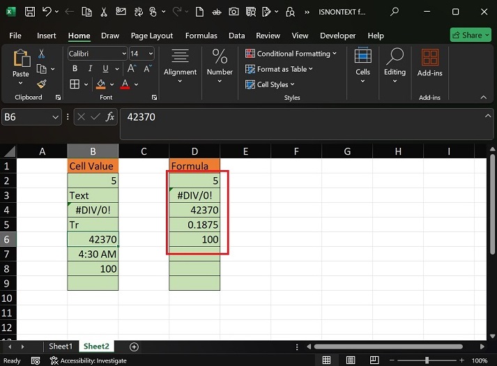 Extract Nontext Values using the FILTER2