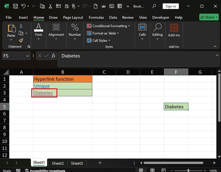 How to add a HYPERLINK in Excel3