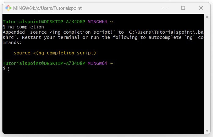 Git Bash Terminal Git Bash