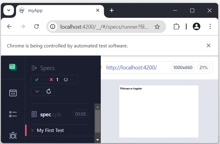 Angular CLI ng e2e testing ng e2e Testing