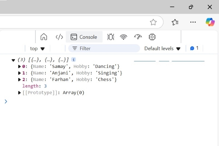 eval() method output