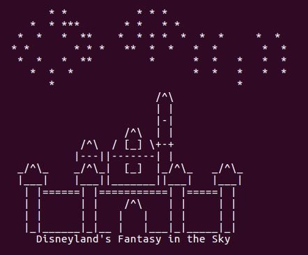 ASCII castle animation
