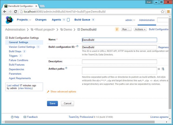 Main Screen Click Run