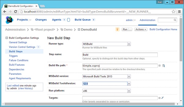 MS Build Tool Version