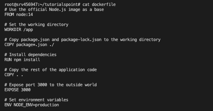 Dockerfile Instructions
