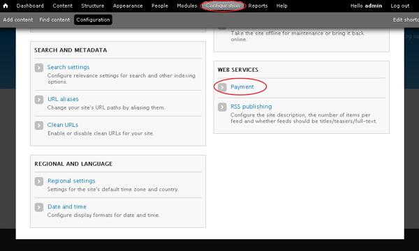 Drupal Setup Payments