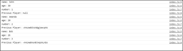 Event Type Child Added Updated Log