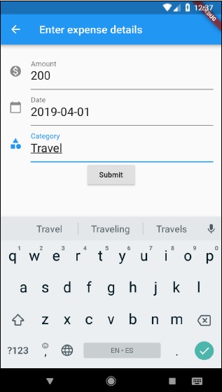 Enter Expense Details