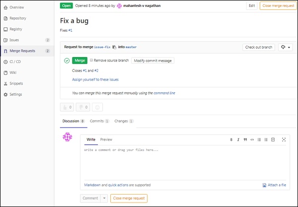 GitLab Merge Request