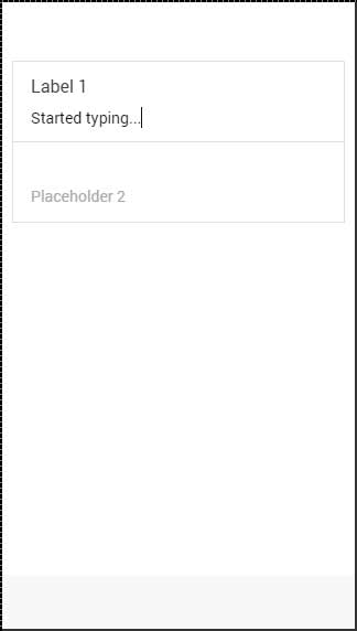 Ionic floating label