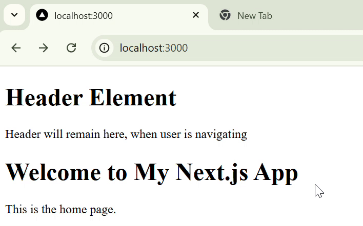 Next JS Layout Page