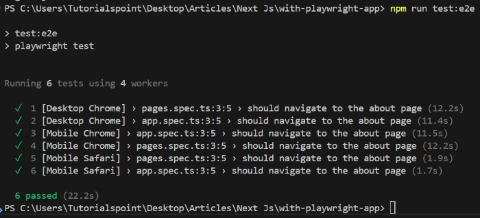 Next.js Playwright Testing