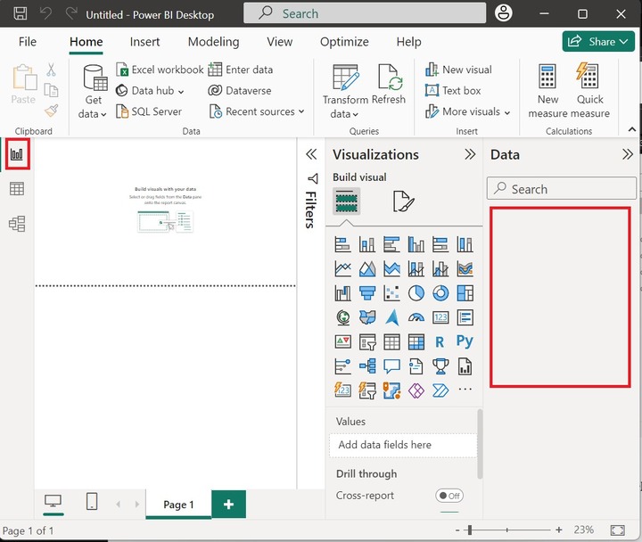 Power BI Hide in Report View 1