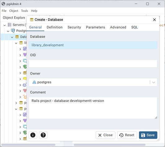 Database Setup for PostgreSQL