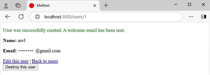 welcome email