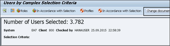 Complex Selection Criteria