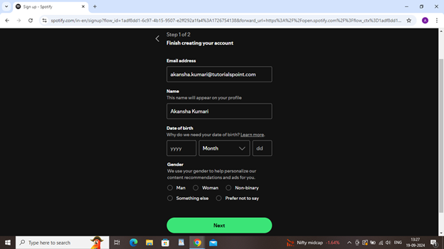 Spotify Account Creation Spotify Account Creation