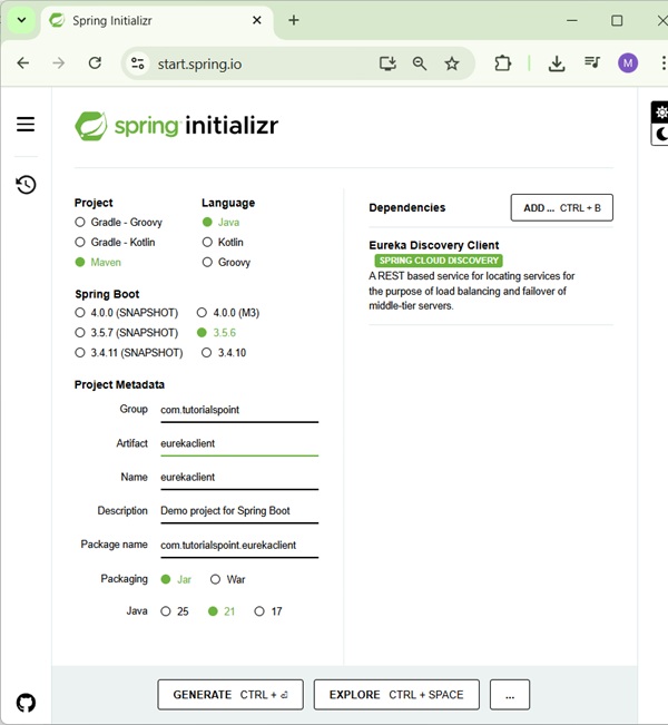 Build Eureka Client