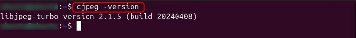 confirmation cjpeg Installation