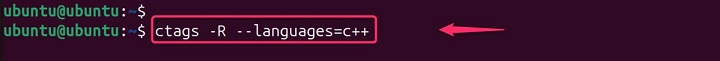 Creating tags for C++ files
